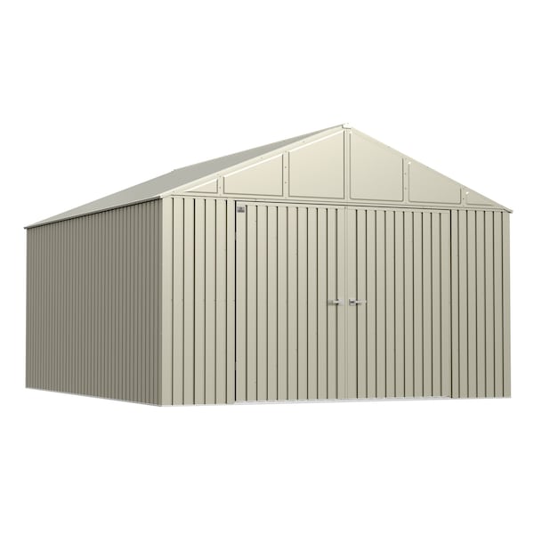 Arrow Storage Products Elite Steel Storage Shed, 12x14, Cool Grey EG1214CG Zoro
